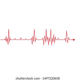 Art design health medical heartbeat pulse vector template