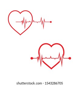 Art design health medical heartbeat pulse vector template