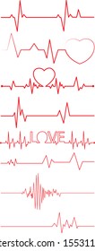 Art design health medical heartbeat pulse vector template