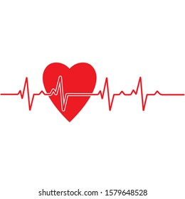 Art design health medical heartbeat pulse vector template