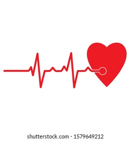 Art design health medical heartbeat pulse vector template