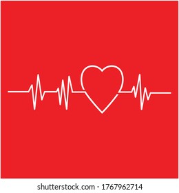 Art design health medical heartbeat pulse vector template