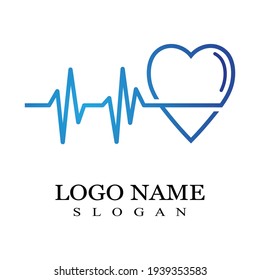 Art design health medical heartbeat pulse vector template