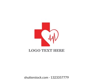 Art design Heartbeat logo template vector 