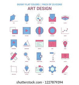 Art Design icon Dusky Flat color - Vintage 25 Icon Pack