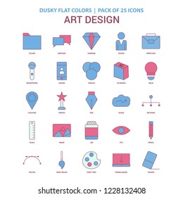 Art and Design icon Dusky Flat color - Vintage 25 Icon Pack