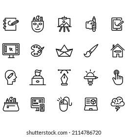 art and design icon set illustration vector graphic