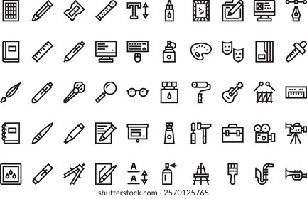 Art and design icons  High-Quality Vector Icons Collection with Editable Stroke. Ideal for Professional and Creative Projects.