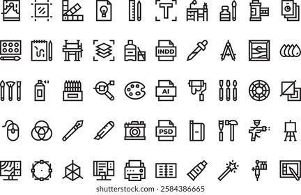 Art and design icons High-Quality Vector Icons Collection with Editable Stroke. Ideal for Professional and Creative Projects.