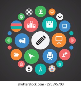 art, design icons universal set for web and mobile