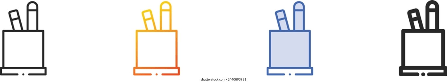 art and design icon.Thin Linear, Gradient, Blue Stroke and bold Style Design Isolated On White Background