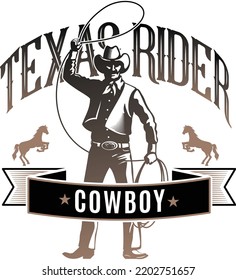 Art, design, illustration for T-shirt printing, poster, badge wild west style, American western.