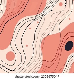 Art design with line elements, in a minimalist style