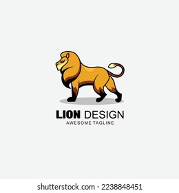 art design lion logo gradient colorful