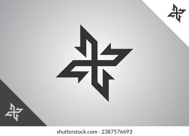 Art and design modern logotype. Perfect and minimal logo for business related to art, design and creativity industry. Isolated background. Vector eps 10.