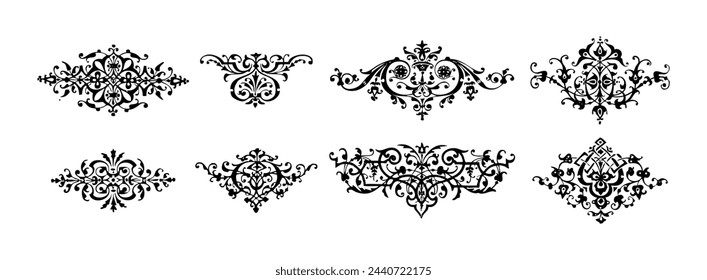 Art Design Ornaments Vector on black colour