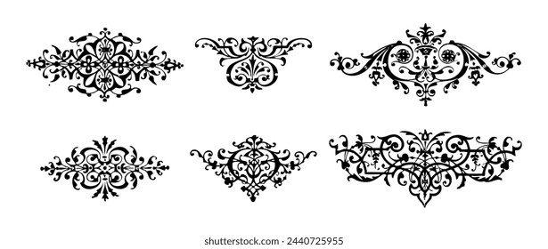 Art Design Ornaments Vector on Black Colour