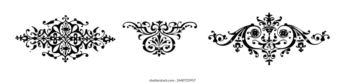 Art Design Ornaments Vector on Black Colour