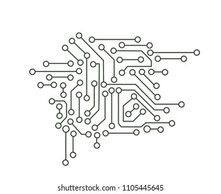 Art design pattern of electronic circuit technology concept for background
