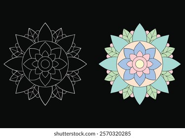 art, design, symmetry, circle, geometric, pattern, spiritual, culture, decoration, ornate, intricate, vector, colorful