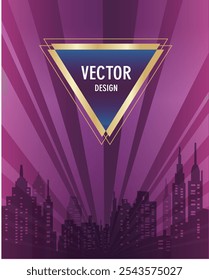arte design modelo vetor elemento decoração abstrata editável bonito colorido moda gráfica fantasia cidade banner cobrir capa futura twinkle brilho violeta
