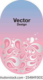 art design template vector element decoration abstract editable banner cover pattern water drop color pink colorful flower