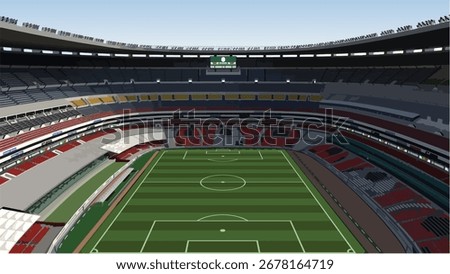 art design vector grass green icon logo sign symbol Azteca arena game play team final seat seats chair cup one club sport world fa match home away goal fc fans event large tour Mexico
