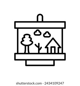 Kunst und Design Vektor Linie Icon Design