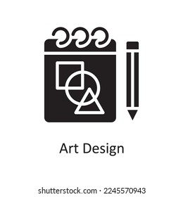 Art Design Vector Solid Icon Design illustration. Design and Development Symbol on White background EPS 10 File