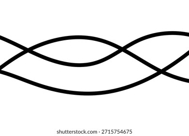 Las ondas de diseño de arte limpian el campo blanco. Ilustración ondulada diseño mínimo.