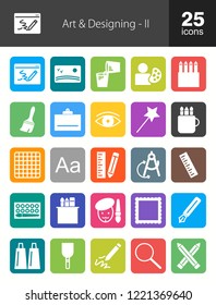 Art & Designing Filled Round Corner Icons