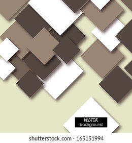 art diagonal geometric conceptual background with brown and white squares