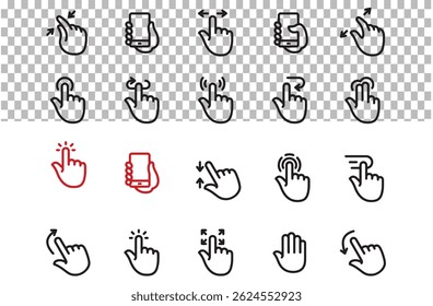 art, digital, button, link, black, web, pictogram, cursor, click, app, press, mouse, sign, illustration, set, finger, hand, vector, interface, icon, touch, arrow, symbol, technology, zoom, move
