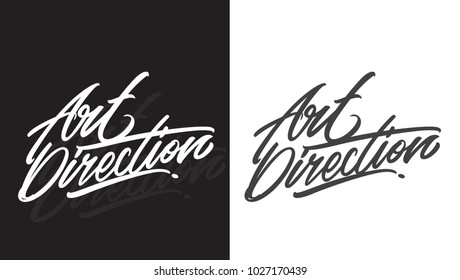 Art Direction hand lettering is perfect to application for card, banner, poster and other brand. You can't edit the text cause it's vector, but you can change the color and size easily.