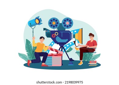 Art Director Illustration Concept On White Background