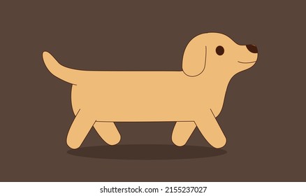 A art of a dog is walking