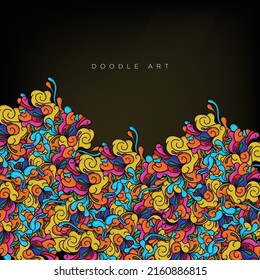 fondo de doodle de arte. patrón complicado psicodélico