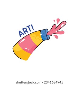 Art doodle vector filled outline Sticker. EPS 10 file