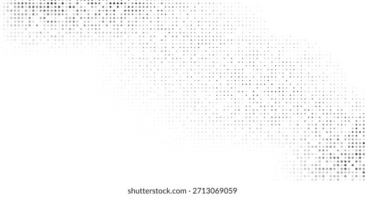 Textura de degradado de semitono de malla de puntos artísticos. Desvanecimiento del Vector de lunares