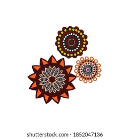  art dots paining icon logo design vector template