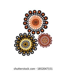 art dots paining icon logo design vector template