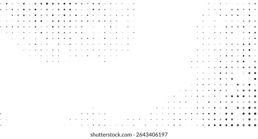 Art dotted gradient texture. Vanishing polka dot background. Repeating dots background abstract