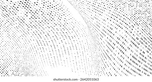 Art dotted halftone gradient texture. Vanishing polka dot background simple modern art design