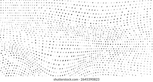 Art dotted halftone gradient texture. Vanishing polka dot modern simple art