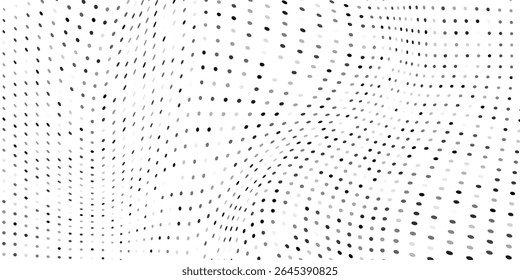 Art dotted halftone gradient texture. Vanishing polka dot modern simple art design