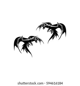 the art dragon color black icon logo