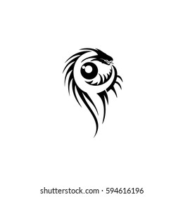 the art dragon color black icon logo