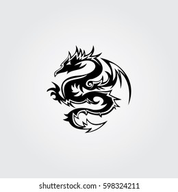 the art dragon icon logo