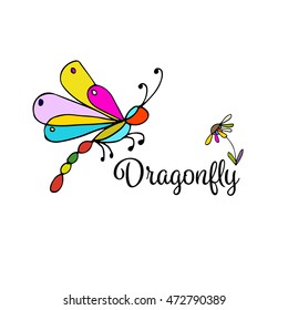 Art dragonfly, sketch for your design