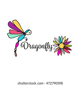 Art dragonfly, sketch for your design